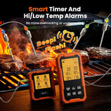 GadgetChefs™ Wireless Meat Thermometer with 4 Probes – Smart Remote BBQ & Grill Thermometer