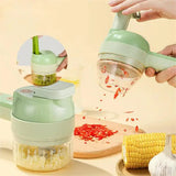 GadgetChefs™ 4-in-1 Electric Vegetable Cutter Set – Wireless Food Chopper & Garlic Masher