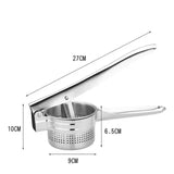 GadgetChefs™ 3-in-1 Stainless Steel Potato Press – Manual Fruit & Vegetable Masher