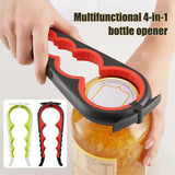 GadgetChefs™ 4-in-1 Multi-Function Can & Bottle Opener – Anti-Slip Jar Cap Twister Tool