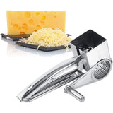 GadgetChefs™ Stainless Steel Rotary Cheese Grater – Multifunction Handheld Kitchen Shredder