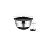 GadgetChefs™ Stainless Steel Mixing Bowls Set with Lids & Non-Slip Base – Nesting Kitchen Baking Bowls