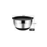 GadgetChefs™ Stainless Steel Mixing Bowls Set with Lids & Non-Slip Base – Nesting Kitchen Baking Bowls
