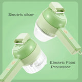 GadgetChefs™ 4-in-1 Electric Vegetable Cutter Set – Wireless Food Chopper & Garlic Masher