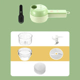 GadgetChefs™ 4-in-1 Electric Vegetable Cutter Set – Wireless Food Chopper & Garlic Masher