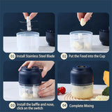 GadgetChefs™ Mini USB Rechargeable Food Chopper – Wireless Garlic & Vegetable Crusher
