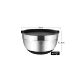 GadgetChefs™ Stainless Steel Mixing Bowls Set with Lids & Non-Slip Base – Nesting Kitchen Baking Bowls