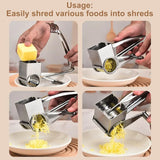 GadgetChefs™ Stainless Steel Rotary Cheese Grater – Multifunction Handheld Kitchen Shredder