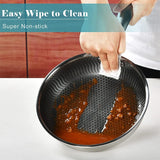 GadgetChefs™ Stainless Steel Honeycomb Nonstick Frying Pan with Lid – Induction Ready Cookware
