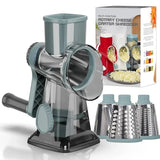 GadgetChefs™ 3-in-1 Rotary Cheese Grater – Manual Vegetable Slicer & Nut Grinder