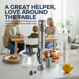 GadgetChefs™ 4-in-1 Hand Immersion Blender – Stainless Steel Stick Mixer with Whisk & Processor