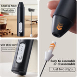 GadgetChefs™ Mini USB Rechargeable Milk Frother – 3-Speed Coffee Foam Maker & Egg Beater