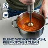GadgetChefs™ 4-in-1 Hand Immersion Blender – Stainless Steel Stick Mixer with Whisk & Processor